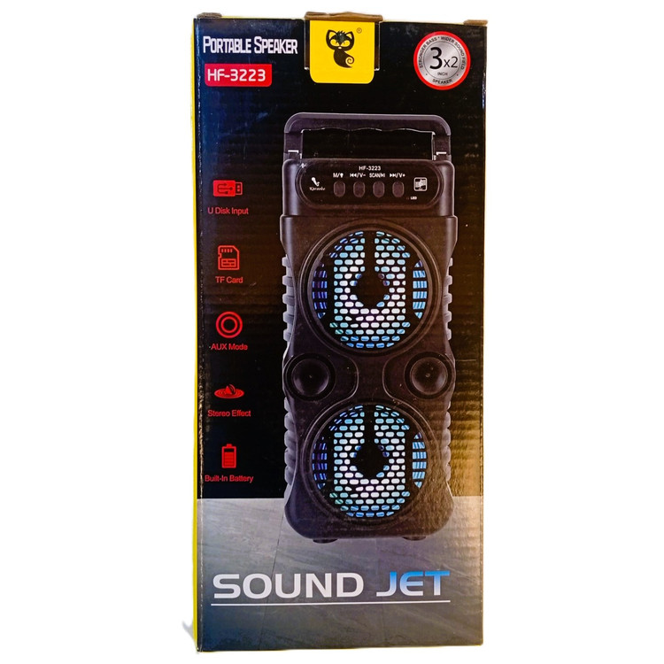 اسپیکر شارژی به همراه رقص نور 3 اینچ کد HF-3225