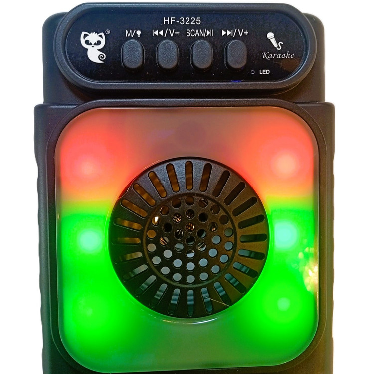 اسپیکر شارژی به همراه رقص نور 3 اینچ کد HF-3225