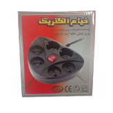 چند راهی برق خیام الکتریک مدل پریز شش خانه ارت دار طول سیم 2 متر